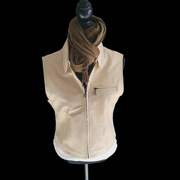 Serrano Leather Jackets & Blazers - Serrano Leather cream vest Sz M‎